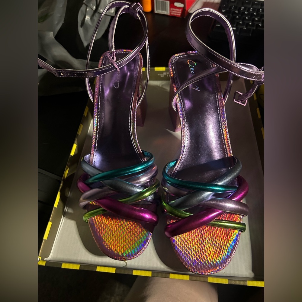 Circus by Sam Edelman Multicolor Strappy Heels with block heel